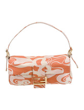Fendi 2001 Vintage Orange Psychedelic Swirl Baguette Bag